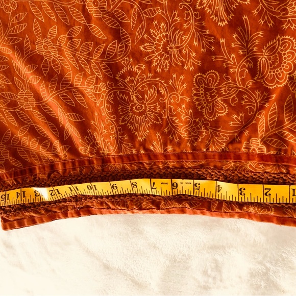 Very pretty, rust color boho a line skirt - Picture 6 of 7